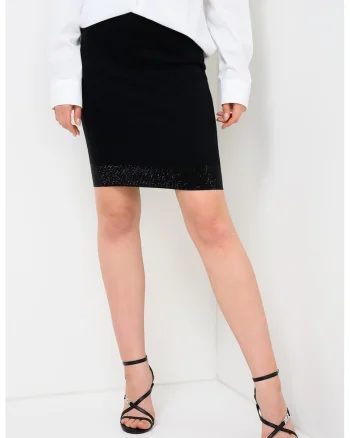 Fusta-creion mini, Negru