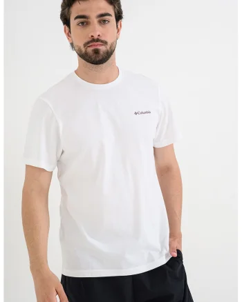 Tricou de bumbac organic cu imprimeu logo CSC™ Outdoor, Alb