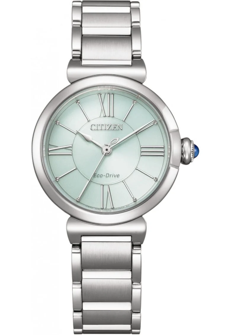 Ceas dama  EM1070-83L Eco-Drive cu cadran albastru si bratara argintie