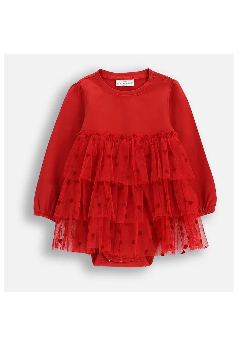 Rochie fete,  bumbac/elastan, rosie