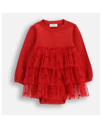 Rochie fete,  bumbac/elastan, rosie