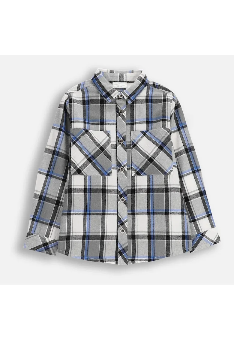 Camasa copii,  flanel in carouri multicolore, bumbac, pentru baieti