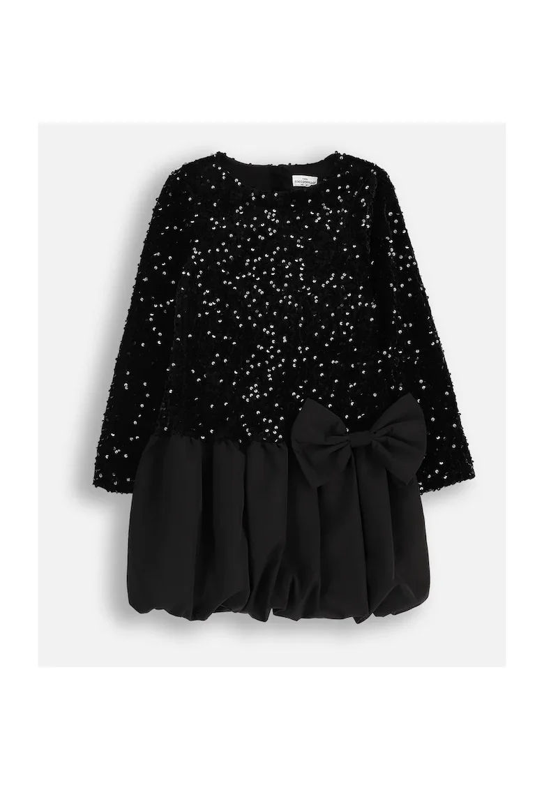 Rochie  neagra, poliester, pentru fete