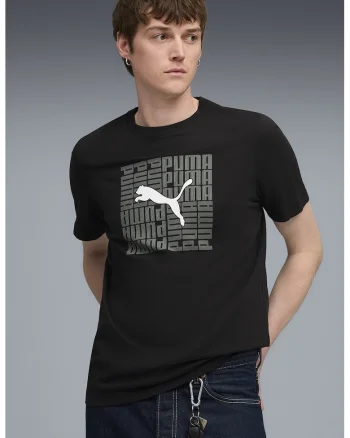 Tricou regular-fit cu imprimeu logo, Alb/Negru