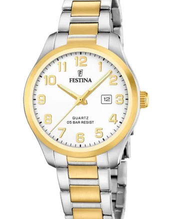 Ceas dama  F20739/1 Quartz Argintiu, Auriu