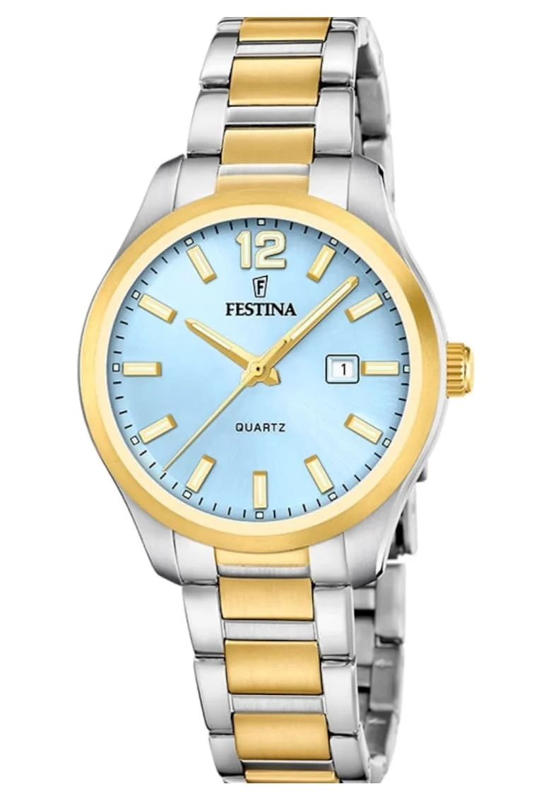 Ceas dama  F20739/3 Quartz Argintiu, Auriu