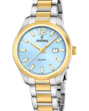Ceas dama  F20739/3 Quartz Argintiu, Auriu