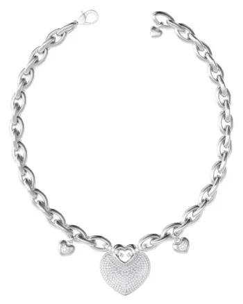 Colier  Crazy in love cu cristale JUBN05205JWRHT-U, Argintiu