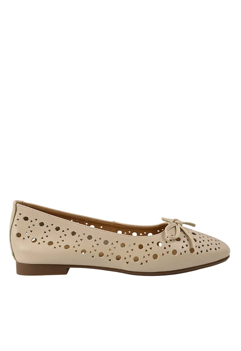 Balerini  21755 crem, piele naturala