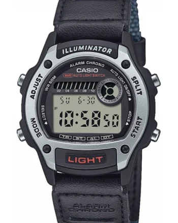 Ceas barbatesc  W-220HF-8AVEF Quartz Negru, Argintiu