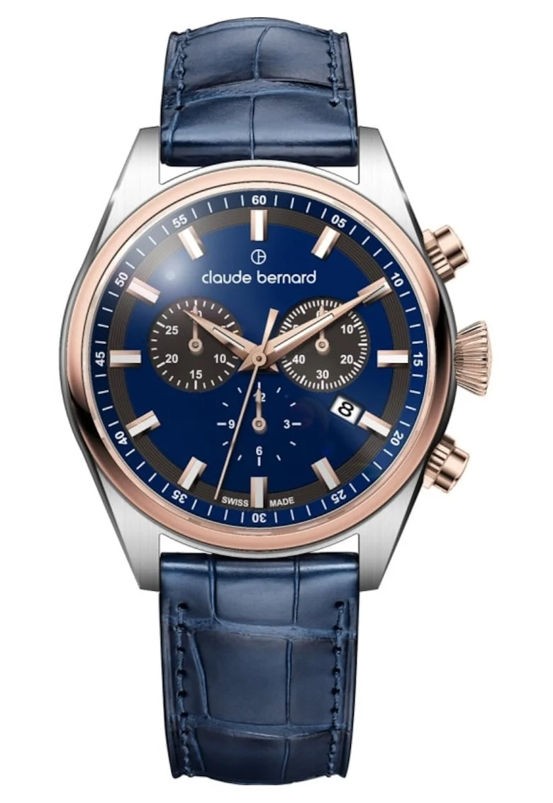 Ceas barbatesc  10259 357RC BUGIR Quartz Argintiu, Rose gold