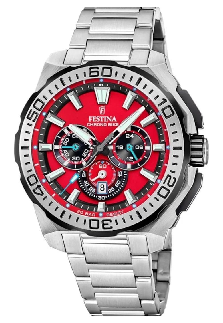 Ceas barbatesc  F20724/5 Quartz Argintiu
