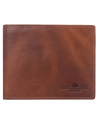 Portofel barbati piele naturala coniac 12 x 9.5 x 2 cm, Newport,