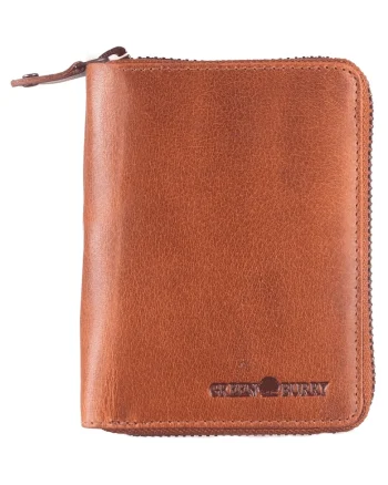 Portofel unisex piele naturala coniac 10.5 x 13.5 x 2.5 cm, House of Norway,