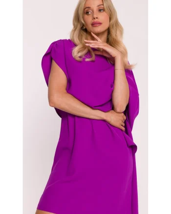 Rochie de cocktail cu pelerina decorativa
