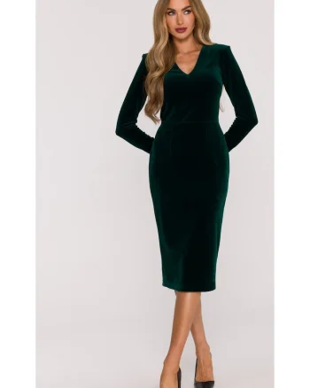 Rochie mini cu maneci buff - maro