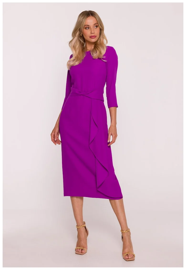 Rochie eleganta cu volan decorativ - lavanda, Violet