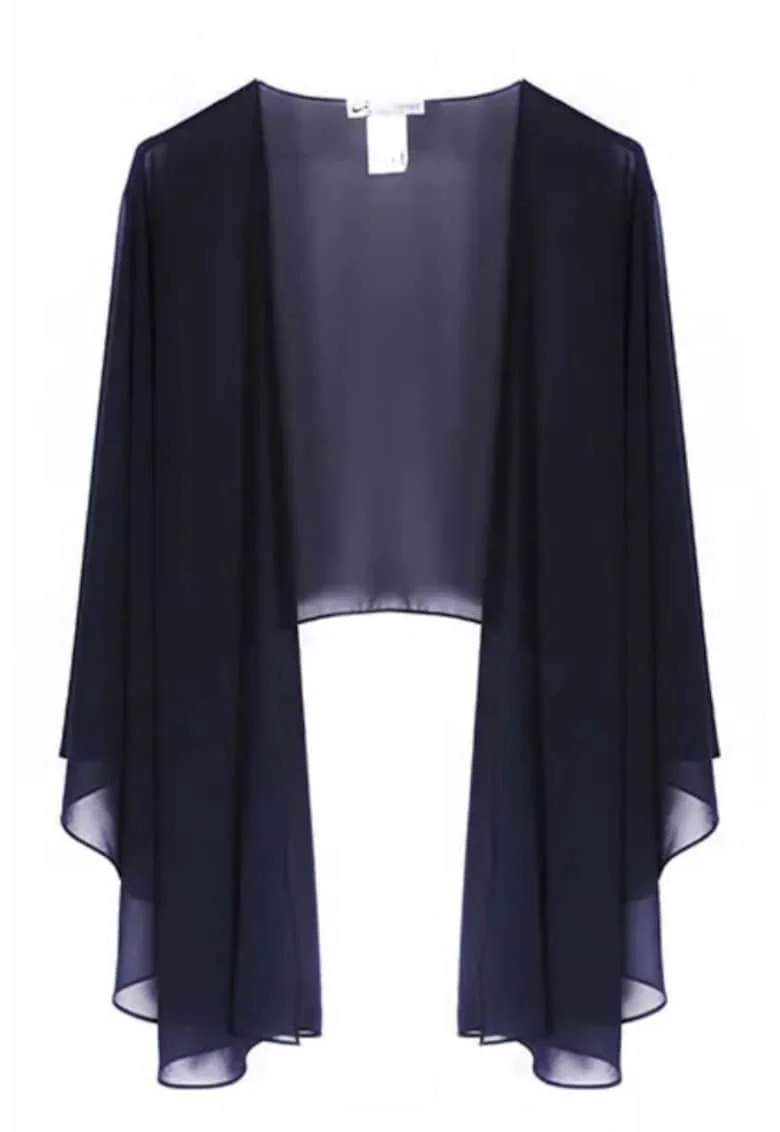 Bolero dama elegant  voal PR albastru