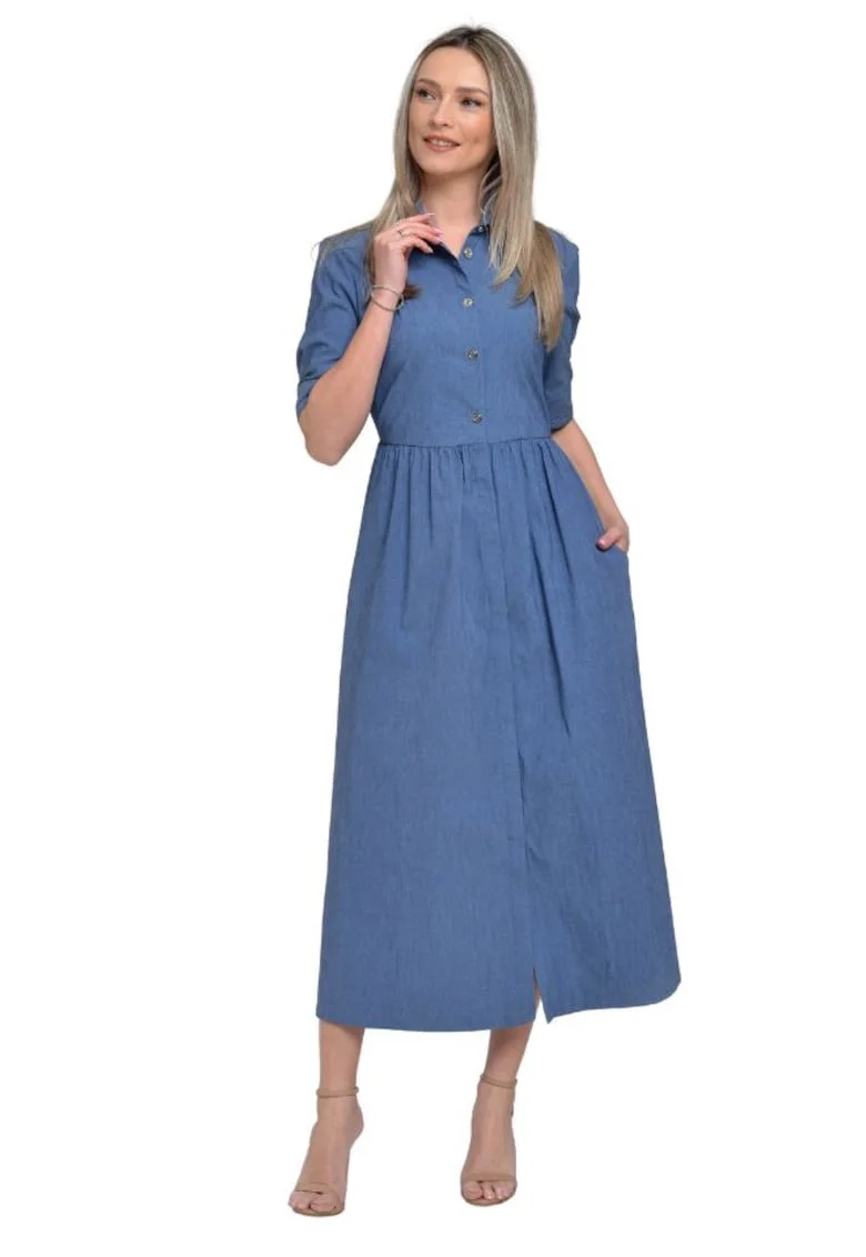 Rochie lunga de blugi, subtire,  Stella
