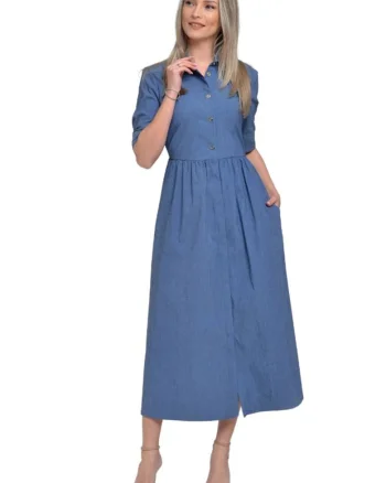Rochie lunga de blugi, subtire,  Stella