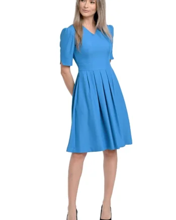 Rochie plisata cu talia marcata  Aroma