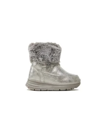 Ghete fete  304440052, Piele ecologica, 24 EU, Argintiu