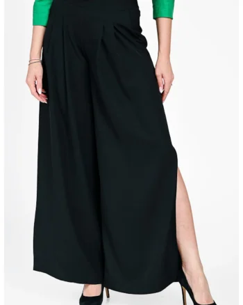 Pantaloni dama eleganti largi  crapatura pe picior Classia