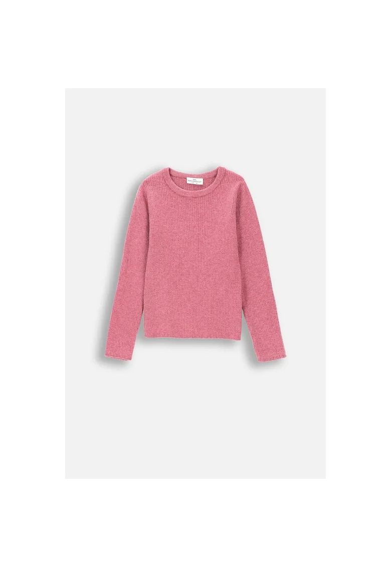 Pulover tricotat  pentru fete, roz, tricot moale, colectia MYSTIC NATURE GIRL KIDS