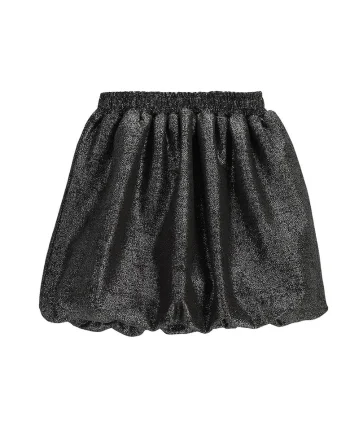 Fusta eleganta  poliester, efect metalizat, negru