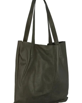 Geanta umar dama piele naturala verde masliniu 43 x 31 x 13 cm, NAPPA - Carmen,