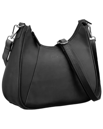 Geanta umar dama piele naturala neagra 30 x 27 cm, Fiorentina,