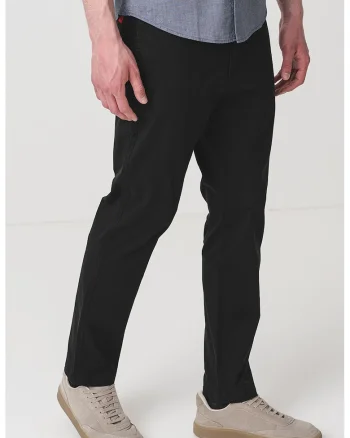 Pantaloni chino din amestec de bumbac, Negru carbon