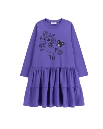 Rochie fete,  bumbac, violet