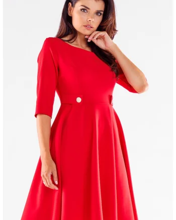 Scurta Rochie Maneca trei sferturi, Elegant A520