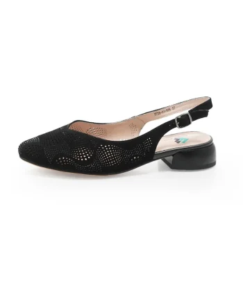 Pantofi Decupati  2601505 din piele naturala, Negru