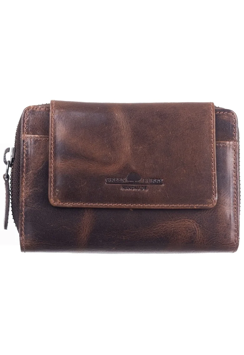 Portofel dama piele naturala maro 14.5 x 10 x 3.5 cm, Newport,