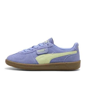 Pantofi sport Palermo de piele intoarsa si piele, Albastru lavanda/Verde masliniu pal