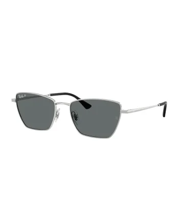 Ochelari de soare butterfly unisex polarizati cu rama metalica, Argintiu inchis/Argintiu