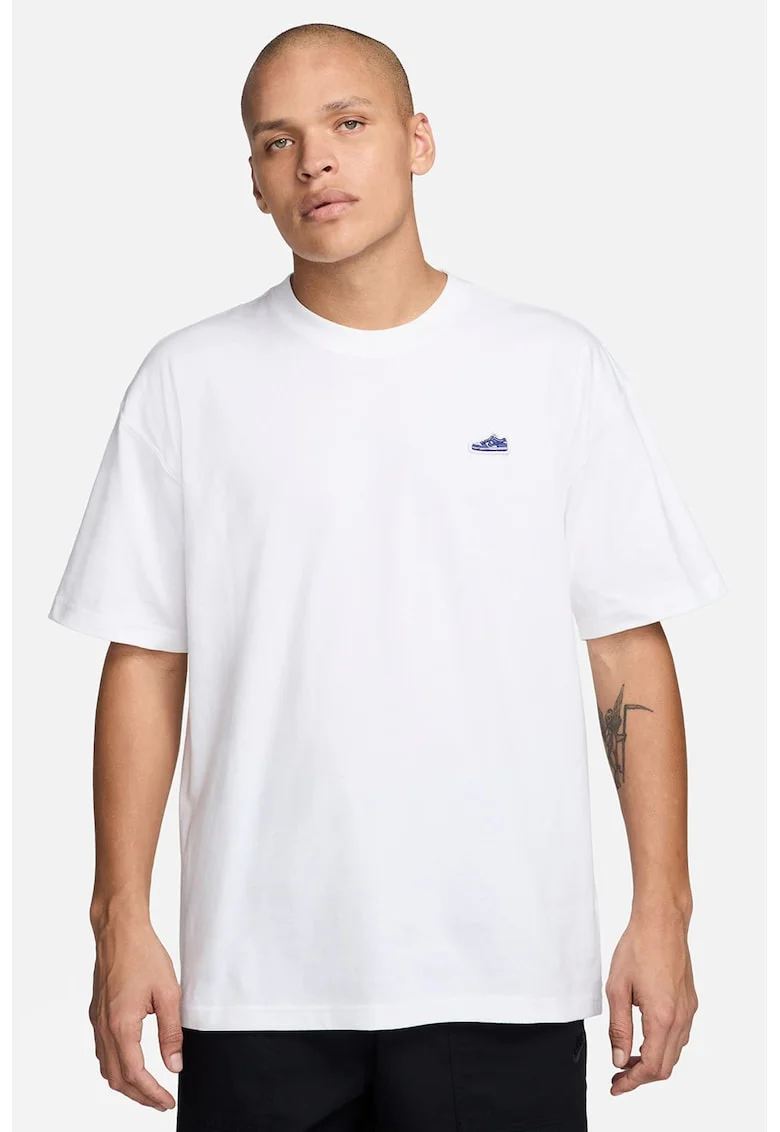 Tricou lejer din bumbac, Alb