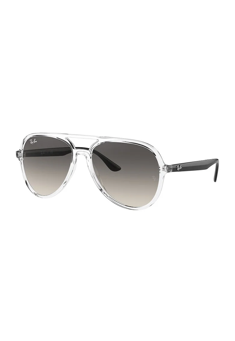 Ochelari de soare aviator unisex cu lentile in degrade, Transparent