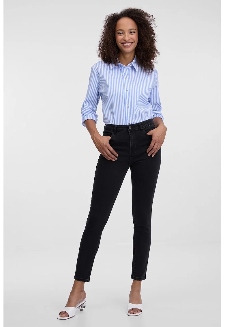 Blugi crop skinny, Negru carbon