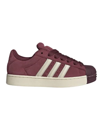 Pantofi sport Superstar de piele intoarsa, Alb murdar/Rosu zmeuriu