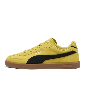 Pantofi sport Club II Era de piele intoarsa cu detaliu contrastant, Negru/Galben miere