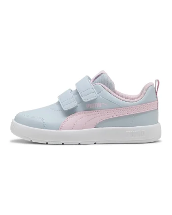 Pantofi sport Courtflex V3 cu velcro, Roz pastel/Albastru glaciar