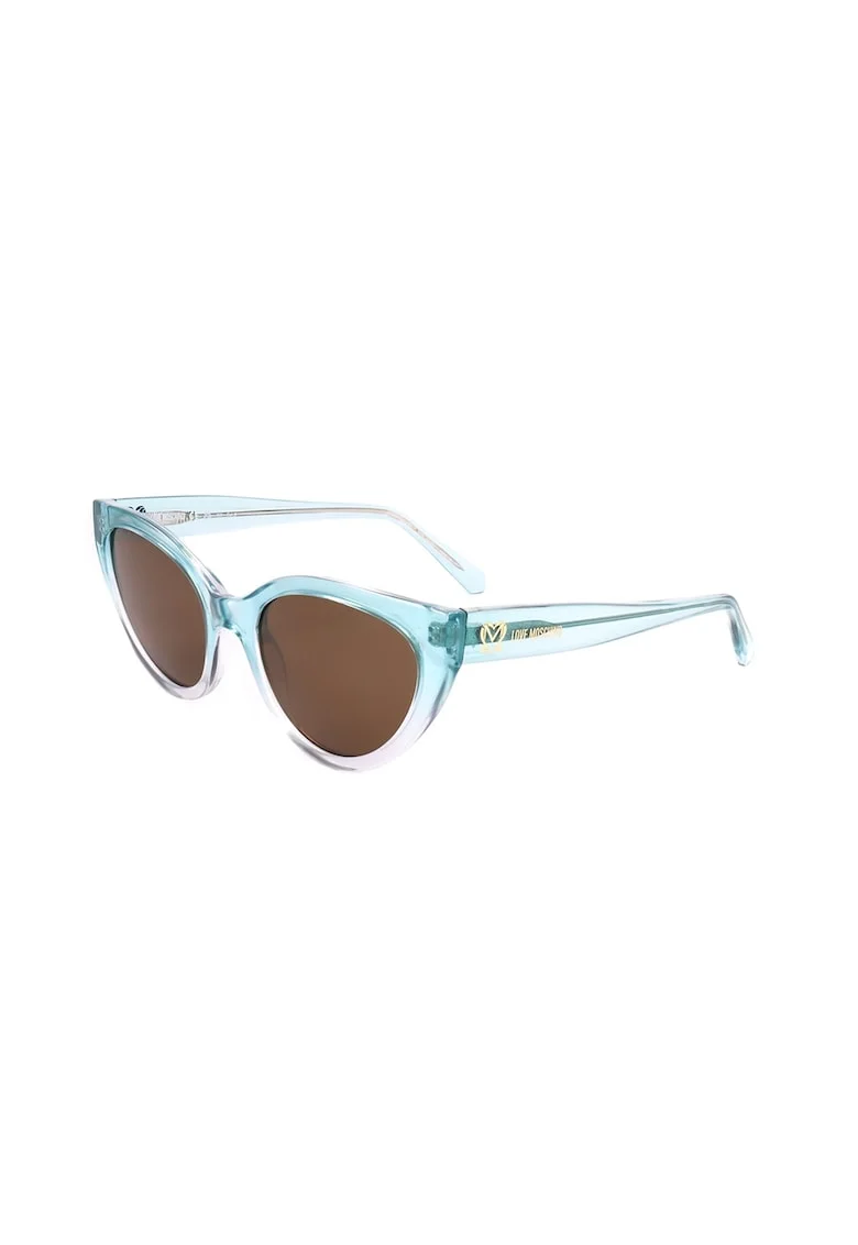 Ochelari de soare cat-eye cu lentile uni, Albastru glaciar