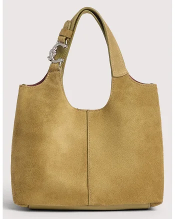 Geanta hobo de piele intoarsa C-Easy, Maro deschis