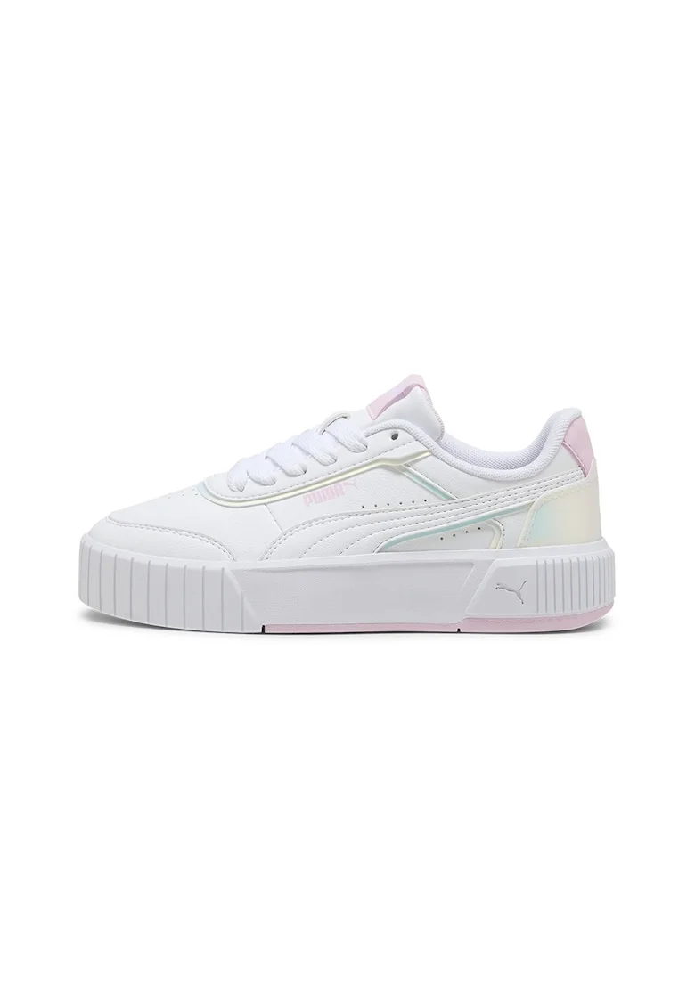 Pantofi sport Carina Mia Holo 2.0 de piele ecologica, Galben pal/Alb optic/Roz pal