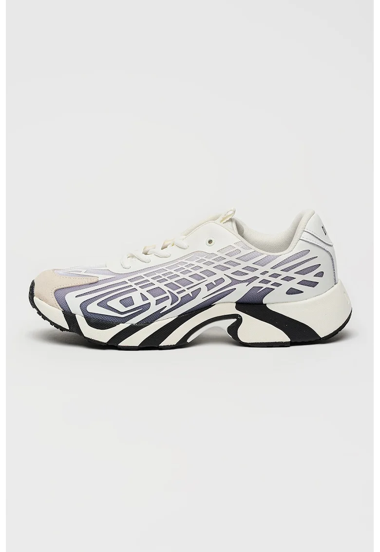 Pantofi sport low-cut Vit's 500 cu talpa demi-wedge, Alb/Gri carbune