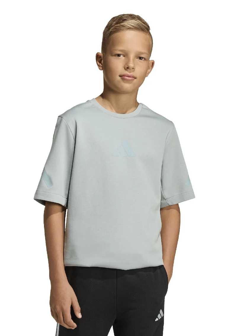 Tricou cu logo pe piept ZNE, Verde feriga