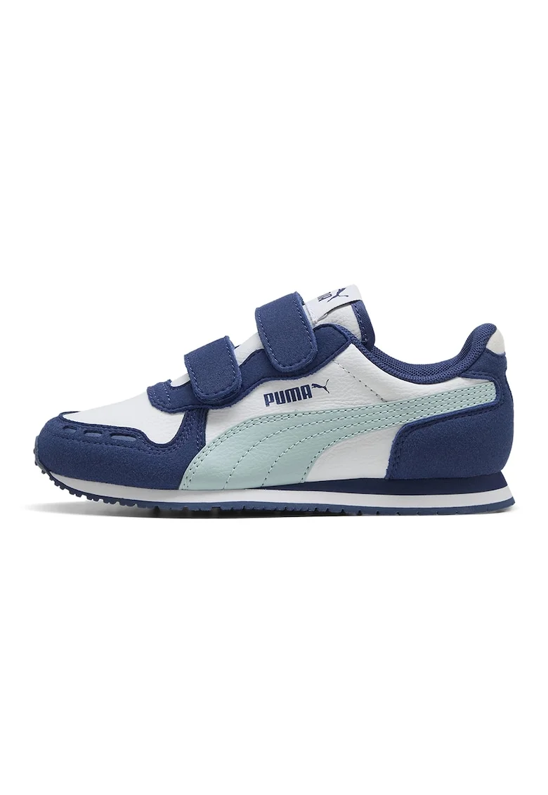 Pantofi sport Cabana Racer SL 20 de piele ecologica cu inchidere velcro, Albastru inchis/Alb murdar/Albastru petrol